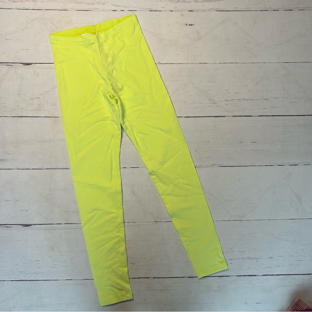 Tea Collection Neon Yellow Leggings NWT 12